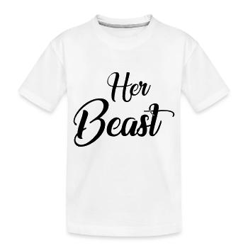 Her beauty - Kids' Premium Organic T-Shirt - white - Front