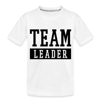 TEAM LEADER - Kids' Premium Organic T-Shirt - white - Front