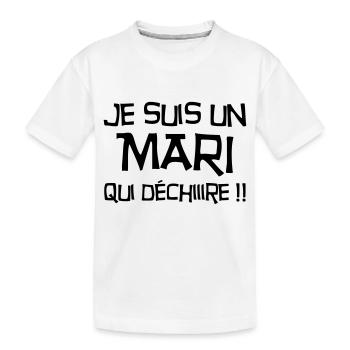 Marriage Wedding Husband Mari Love Mariage Ehemann - Kids' Premium Organic T-Shirt - white - Front