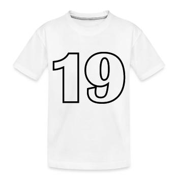 19 - Kinder Premium Bio T-Shirt - Weiß - Vorne