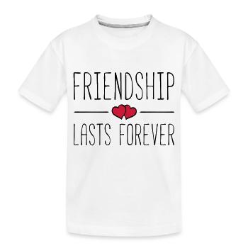 friendship lasts forever hearts - Kinder Premium Bio T-Shirt - Weiß - Vorne