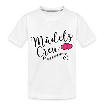 maedels crew heart - Kinder Premium Bio T-Shirt - Weiß - Vorne
