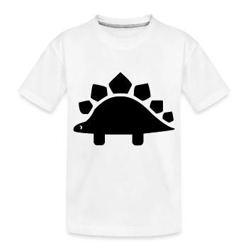 dino - Kinder Premium Bio T-Shirt - Weiß - Vorne