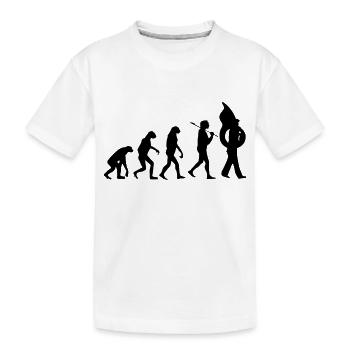 Evolution tuba marching band music - Kids' Premium Organic T-Shirt - white - Front