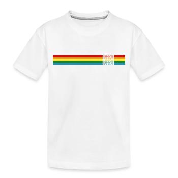 Regenbogen Rainbow - Kinder Premium Bio T-Shirt - Weiß - Vorne