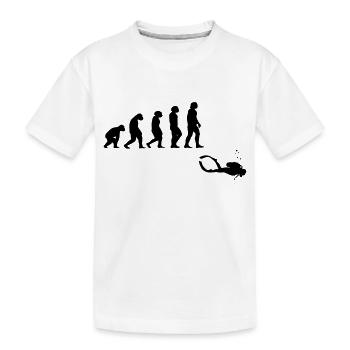 Évolution de la plongée avec un appareil - T-shirt bio Premium Enfant - blanc - Devant