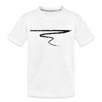 Strich Kunst Pinselstrich Unterstrich Riss Linie - Kinder Premium Bio T-Shirt - Weiß - Vorne