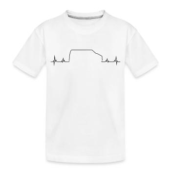 Battement de coeur de bus - T-shirt bio Premium Enfant - blanc - Devant