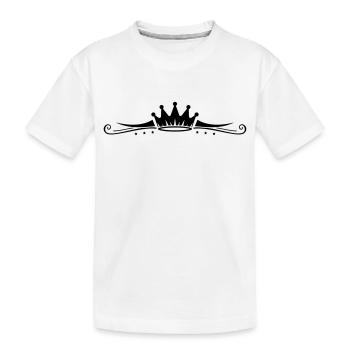 Crown Symbol Line - Kids' Premium Organic T-Shirt - white - Front