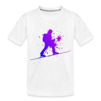 Ski Tour Ski Touring Skiing Tour Men's Ski Mounta - Kids' Premium Organic T-Shirt - white - Front