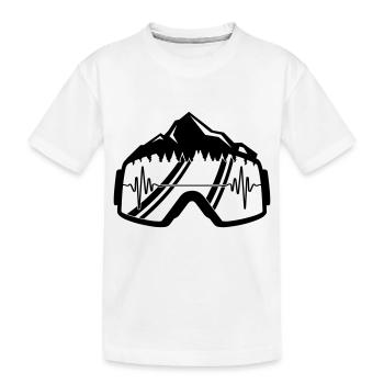 lunettes de ski pulse - T-shirt bio Premium Enfant - blanc - Devant