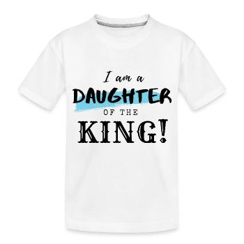 Ich bin eine Tochter des Königs - Christian Clothing - Kinder Premium Bio T-Shirt - Weiß - Vorne