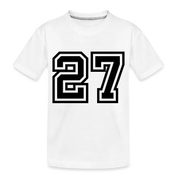 27 Zahl symbol - Kinder Premium Bio T-Shirt - Weiß - Vorne