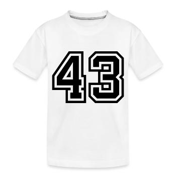 43 Number symbol - Kids' Premium Organic T-Shirt - white - Front