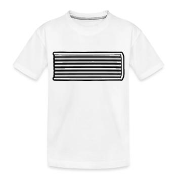 Littérature Roman Livre - T-shirt bio Premium Enfant - blanc - Devant