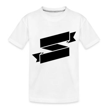 Bannière ruban noir - T-shirt bio Premium Enfant - blanc - Devant