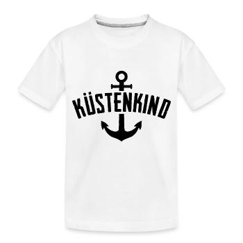Küstenkind Anker Maritim Meer Leuchtturm Rügen - Kinder Premium Bio T-Shirt - Weiß - Vorne