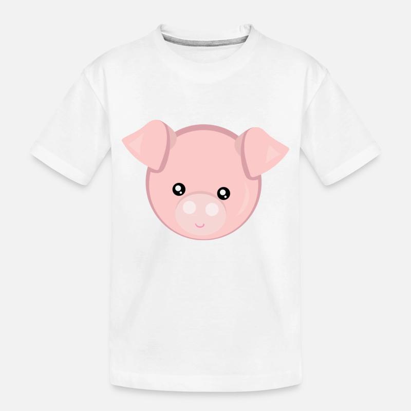 Schwein - Kinder Premium Bio T-Shirt - Weiß