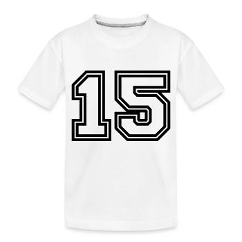 Symbole de 15 chiffres - T-shirt bio Premium Enfant - blanc - Devant