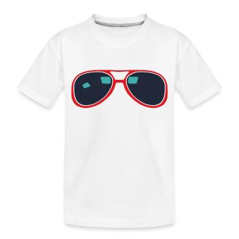 lunette de soleil - T-shirt bio Premium Enfant - blanc - Devant