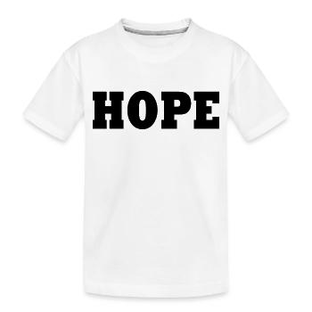 Hope - Kids' Premium Organic T-Shirt - white - Front