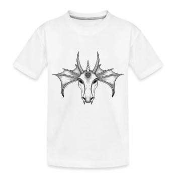 drachenkopf 1 - Kinder Premium Bio T-Shirt - Weiß - Vorne