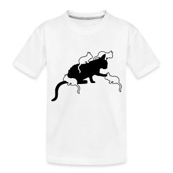 Sweet lots kitten mom - Kids' Premium Organic T-Shirt - white - Front