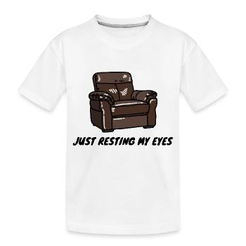 Just Resting My Eyes - Kids' Premium Organic T-Shirt - white - Front