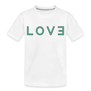 Logo d’amour Turquoise - T-shirt bio Premium Enfant - blanc - Devant