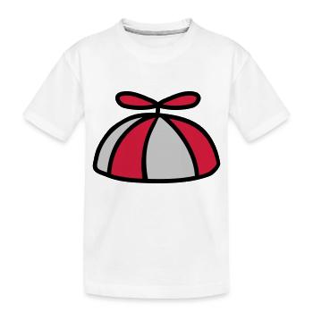 Colorful propeller cap wind turbine hat - Kids' Premium Organic T-Shirt - white - Front