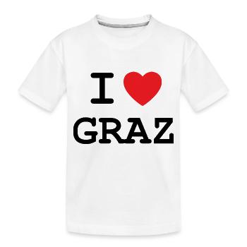 I Love Graz - Ich liebe Graz - Kids' Premium Organic T-Shirt - white - Front