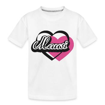 Kosename Mausi Herz - Kinder Premium Bio T-Shirt - Weiß - Vorne
