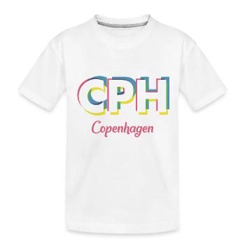 Copenhague - CPH - Copenhague - Dänemark - Danemark - T-shirt bio Premium Enfant - blanc - Devant