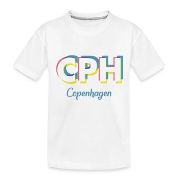 Copenhague - CPH - Copenhague - Dänemark - Danemark - T-shirt bio Premium Enfant - blanc - Devant