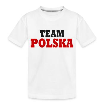 Team polska - Kids' Premium Organic T-Shirt - white - Front