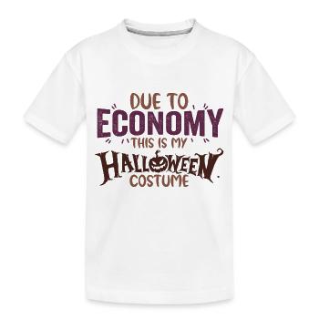 Aufgrund der Wirtschaft Dies ist mein Halloween-Kostüm - Kinder Premium Bio T-Shirt - Weiß - Vorne