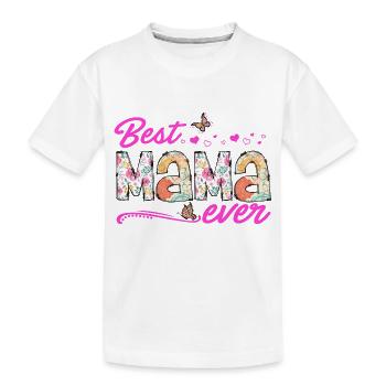 Stolze Mama Mutter Mami Lebensaufgabe Kinder Kind - Kinder Premium Bio T-Shirt - Weiß - Vorne