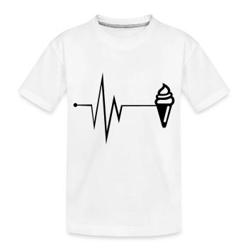 Eis Icon puls - Kinder Premium Bio T-Shirt - Weiß - Vorne