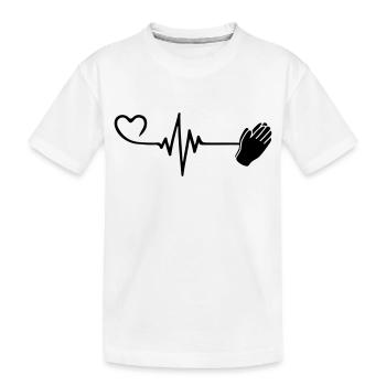 Pouls de prière Amour du cœur - T-shirt bio Premium Enfant - blanc - Devant