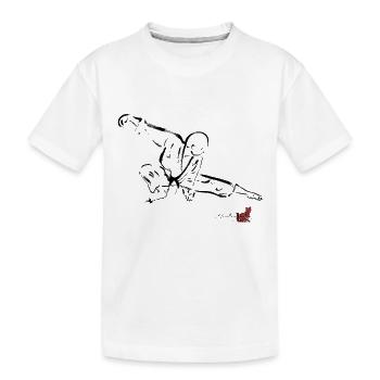 FELINEITE MARTIAL KARATE ORT - Kinder Premium Bio T-Shirt - Weiß - Vorne