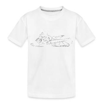 Schneemobil Motorschlitten Snowmobile snowmachine - Kinder Premium Bio T-Shirt - Weiß - Vorne