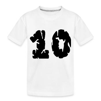 Maillot 10 numéro - T-shirt bio Premium Enfant - blanc - Devant