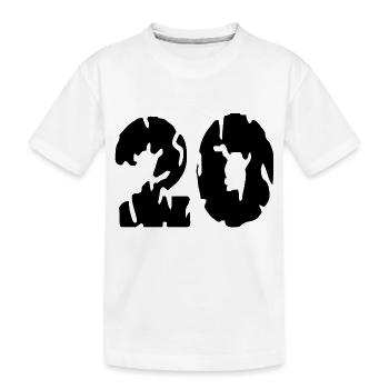 Maillot 20 Numéro - T-shirt bio Premium Enfant - blanc - Devant