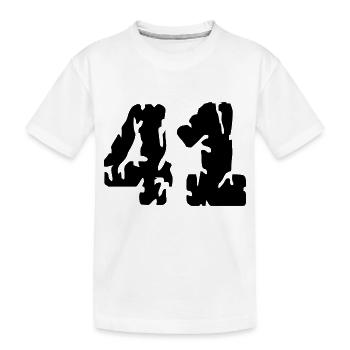 41 Zahl Trikot - Kinder Premium Bio T-Shirt - Weiß - Vorne