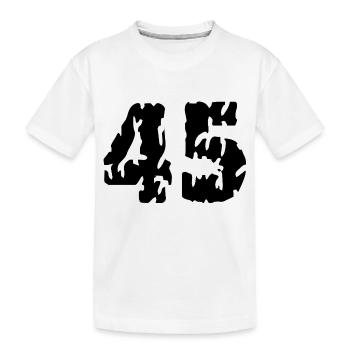 Maillot 45 Numéro - T-shirt bio Premium Enfant - blanc - Devant