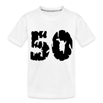 Maillot 50 numéros - T-shirt bio Premium Enfant - blanc - Devant