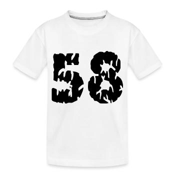 58 Number jersey - Kids' Premium Organic T-Shirt - white - Front