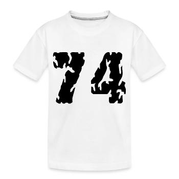 74 Number jersey - Kids' Premium Organic T-Shirt - white - Front