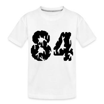 84 Zahl Trikot - Kinder Premium Bio T-Shirt - Weiß - Vorne