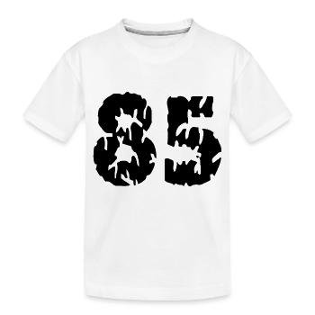 85 Number jersey - Kids' Premium Organic T-Shirt - white - Front